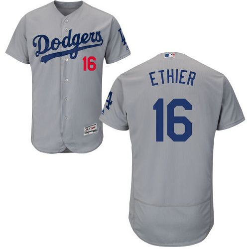Dodgers #16 Andre Ethier Grey Flexbase Authentic Collection Stitched Jersey - Zenithce