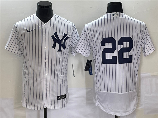 New York Yankees #22 Harrison Bader White Flex Base Stitched Jersey - Zenithce