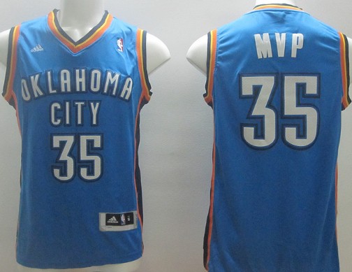 Oklahoma City Thunder #35 MVP Blue Swingman Jersey - Zenithce