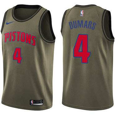Pistons #4 Joe Dumars Green Salute to Service Swingman Jersey - Zenithce