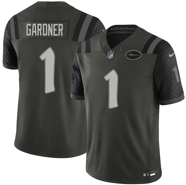 New York Jets #1 Ahmad Gardner Black 2025 F.U.S.E. “Rivalries” Vapor Limited Football Stitched Jersey - Zenithce