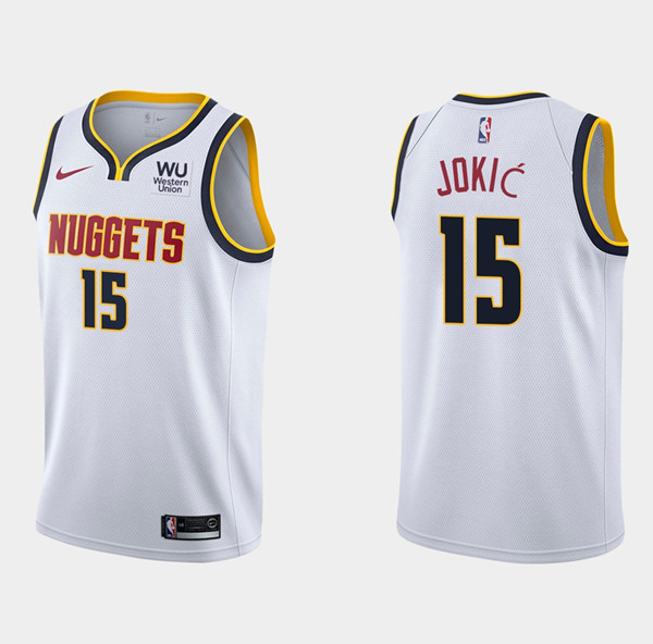 Denver Nuggets #15 Nikola Jokic White 2019-20 Association Edition Stitched Jersey - Zenithce