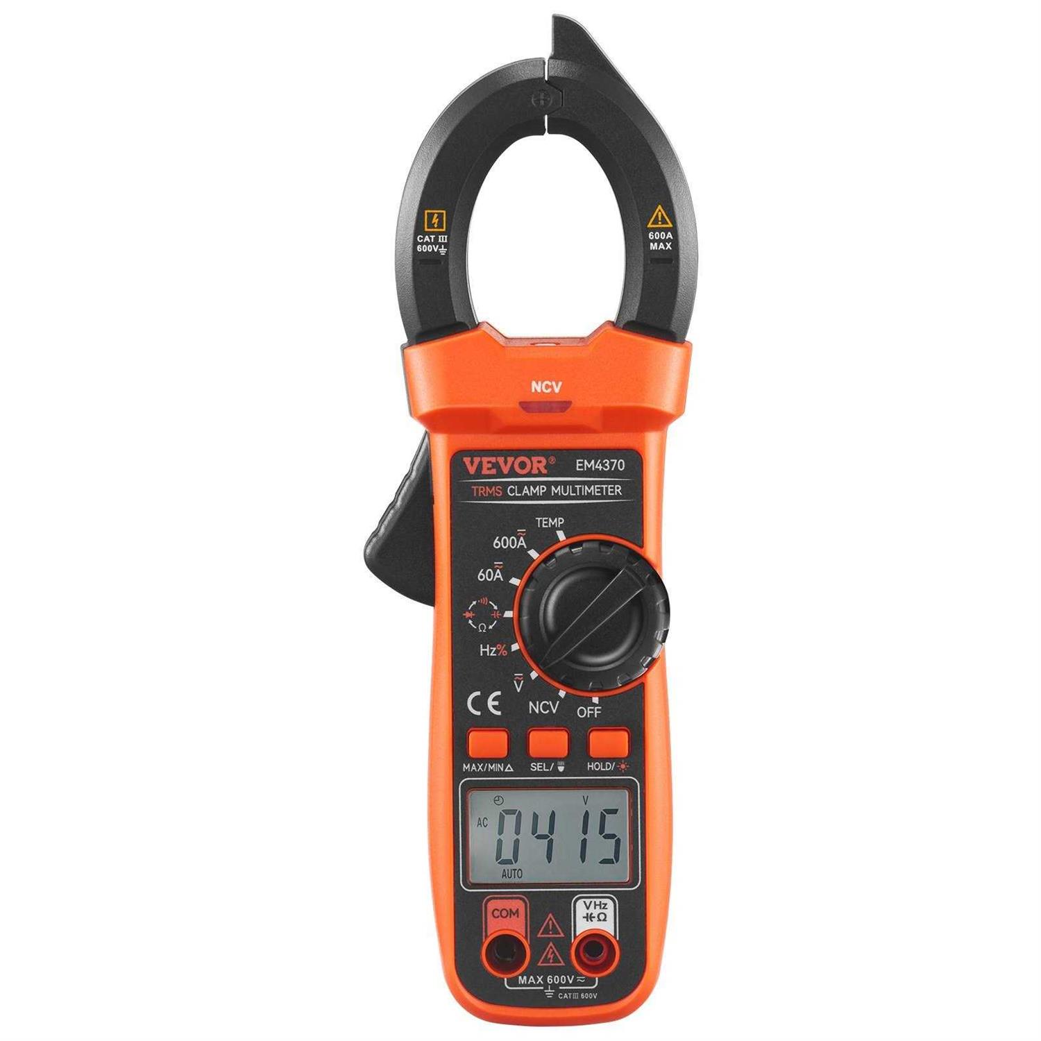 VEVOR Digital Clamp Meter Multimeter True RMS AC DC Volt Amp NCV Measurement - Zenithce