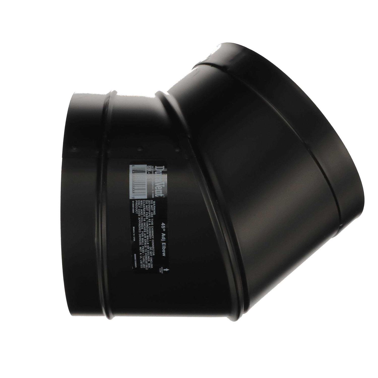 DuraVent 45-Degree DuraBlack Elbow 6DBK-E45 - Zenithce