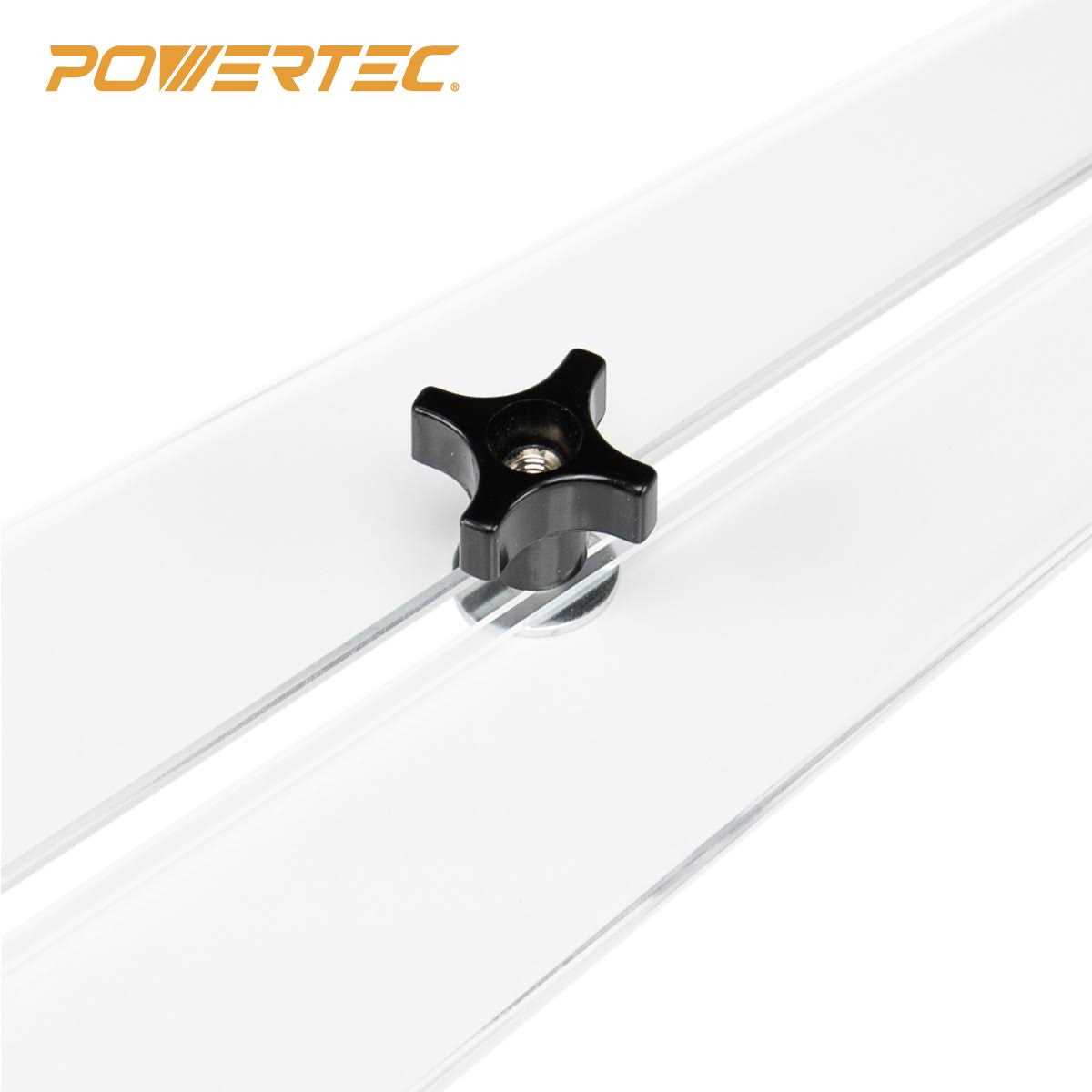 Powertec 71636 HDPE Miter Bar for Crosscut Sled Table Saw Sled 3/4 x 3/8 x 36 for Jigs - Zenithce