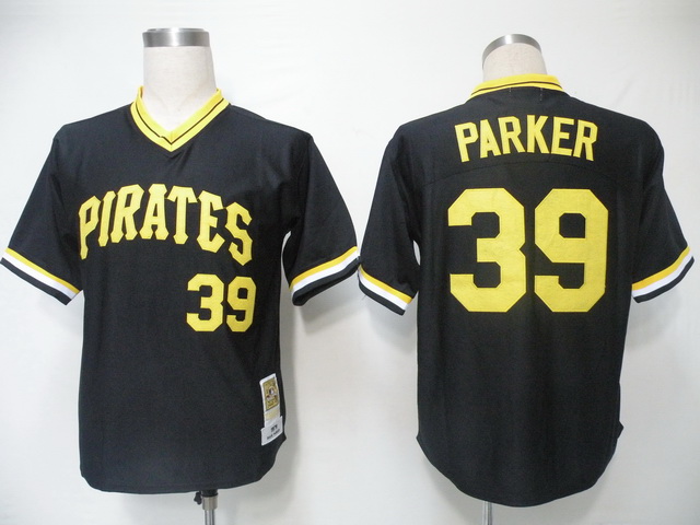 Mitchell And Ness Pirates #39 Dave Parker Black Throwback Stitched Jersey - Zenithce