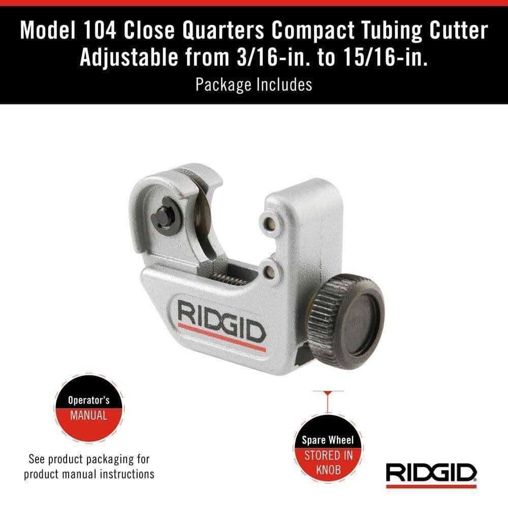 Ridgid 101 Tubing Cutter 40617 - Zenithce