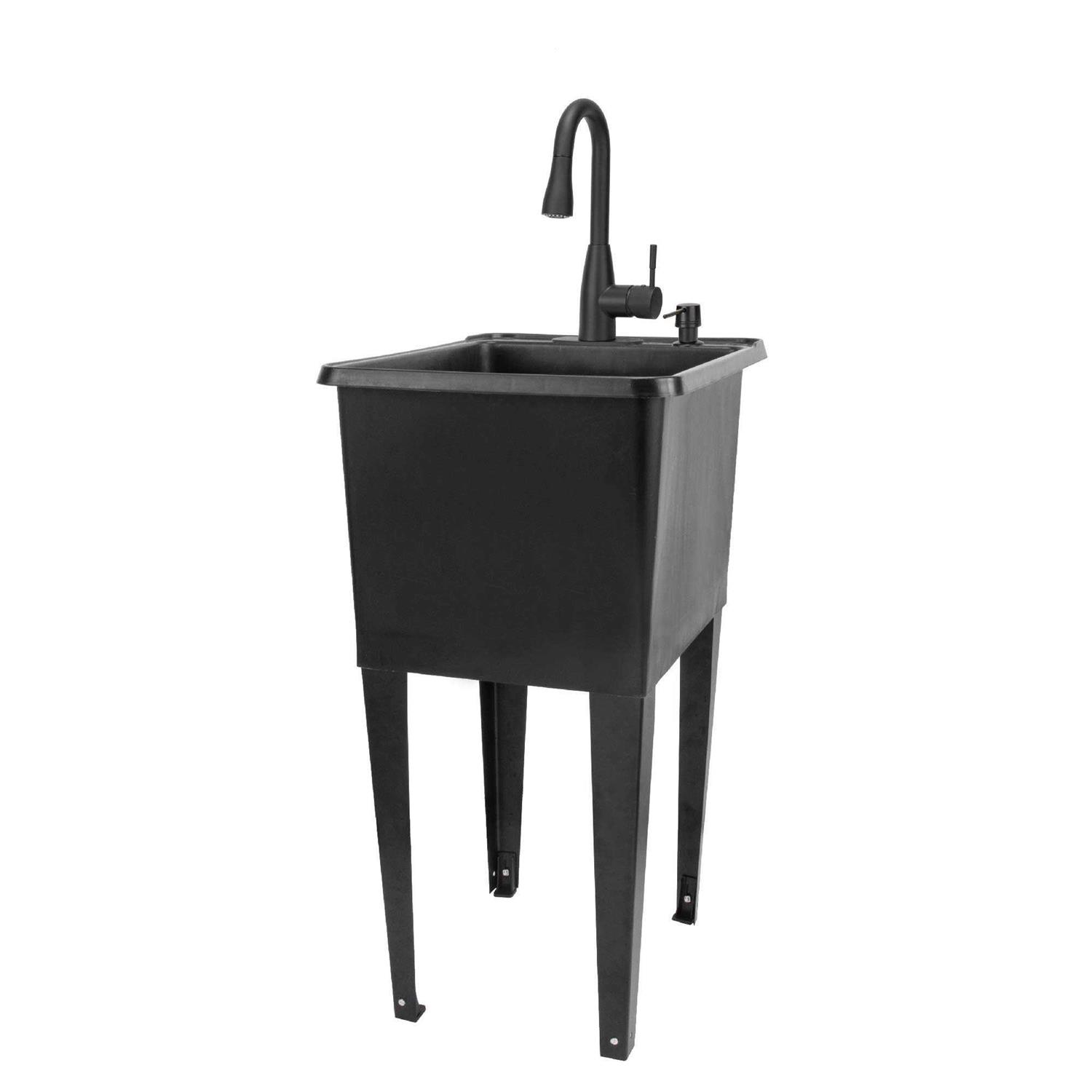 Space Saver Utility Sink by JS Jackson Supplies Freestanding Tehila Space Saving Laundry Tub - Zenithce