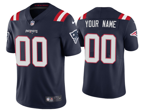 New England Patriots Customized Custom Navy 2020 Vapor Untouchable Limited Stitched Jersey - Zenithce