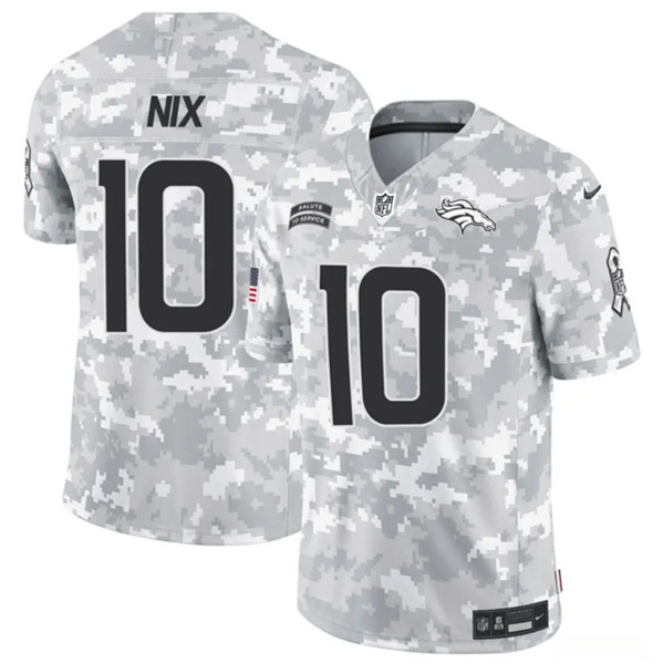 Denver Broncos #10 Bo Nix Arctic Camo 2024 F.U.S.E. Salute To Service Limited Stitched Jersey - Zenithce