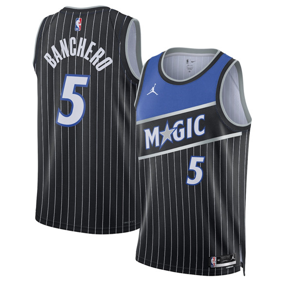 Orlando Magic #5 Paolo Banchero Black 2025 Statement Edition Stitched Jersey - Zenithce
