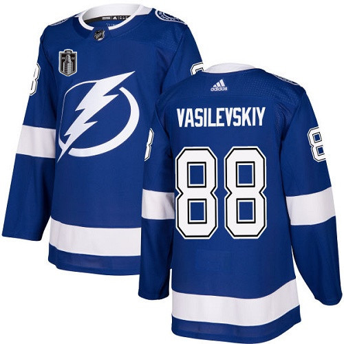 Tampa Bay Lightning #88 Andrei Vasilevskiy 2022 Blue Stanley Cup Final Patch Stitched Jersey - Zenithce