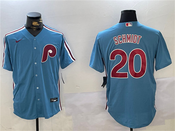 Philadelphia Phillies #20 Mike Schmidt Blue Cool Base Stitched Jersey - Zenithce