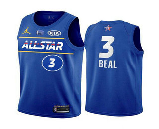 2021 All-Star Washington Wizards #3 Bradley Beal Blue Eastern Conference Stitched Jersey - Zenithce