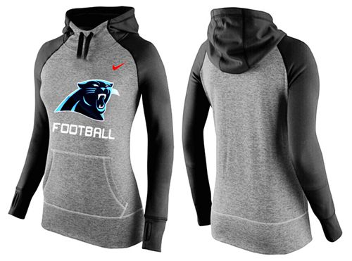 Women's Nike Carolina Panthers Performance Hoodie Grey   Black - Zenithce