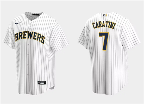 Milwaukee Brewers #7 Victor Caratini White Cool Base Stitched Jersey - Zenithce