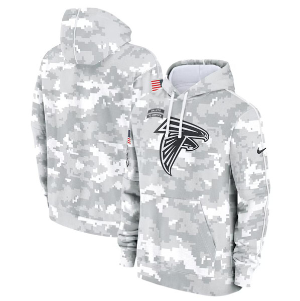Atlanta Falcons 2024 Arctic Camo Salute To Service Club Fleece Pullover Hoodie - Zenithce