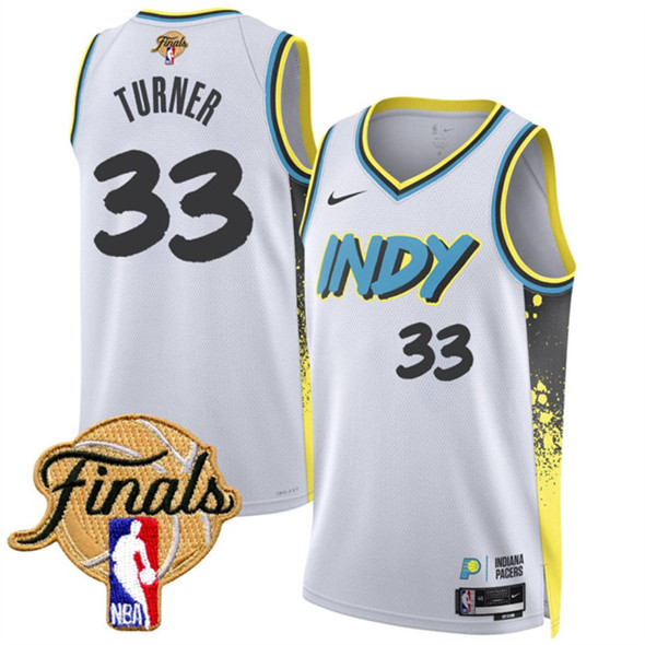 Indiana Pacers #33 Myles Turner White 2024-25 City Edition Stitched Jersey - Zenithce