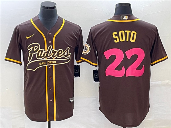 San Diego Padres #22 Juan Soto Brown Cool Base Stitched Jersey - Zenithce