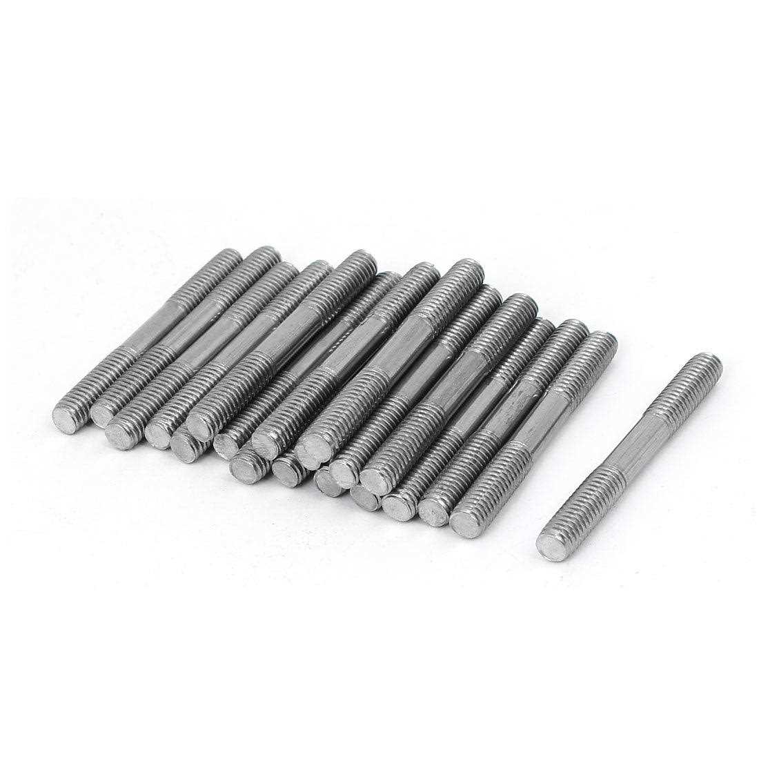 Harfington 304 Stainless Steel Double End Threaded Stud Screw Bolt - Zenithce