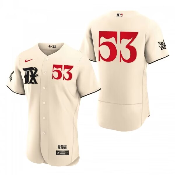 Texas Rangers #53 Adolis García Cream 2023 City Connect Flex Base Stitched Jersey - Zenithce