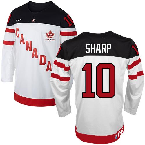 Olympic CA. #10 Patrick Sharp White 100th Anniversary Stitched Jersey - Zenithce