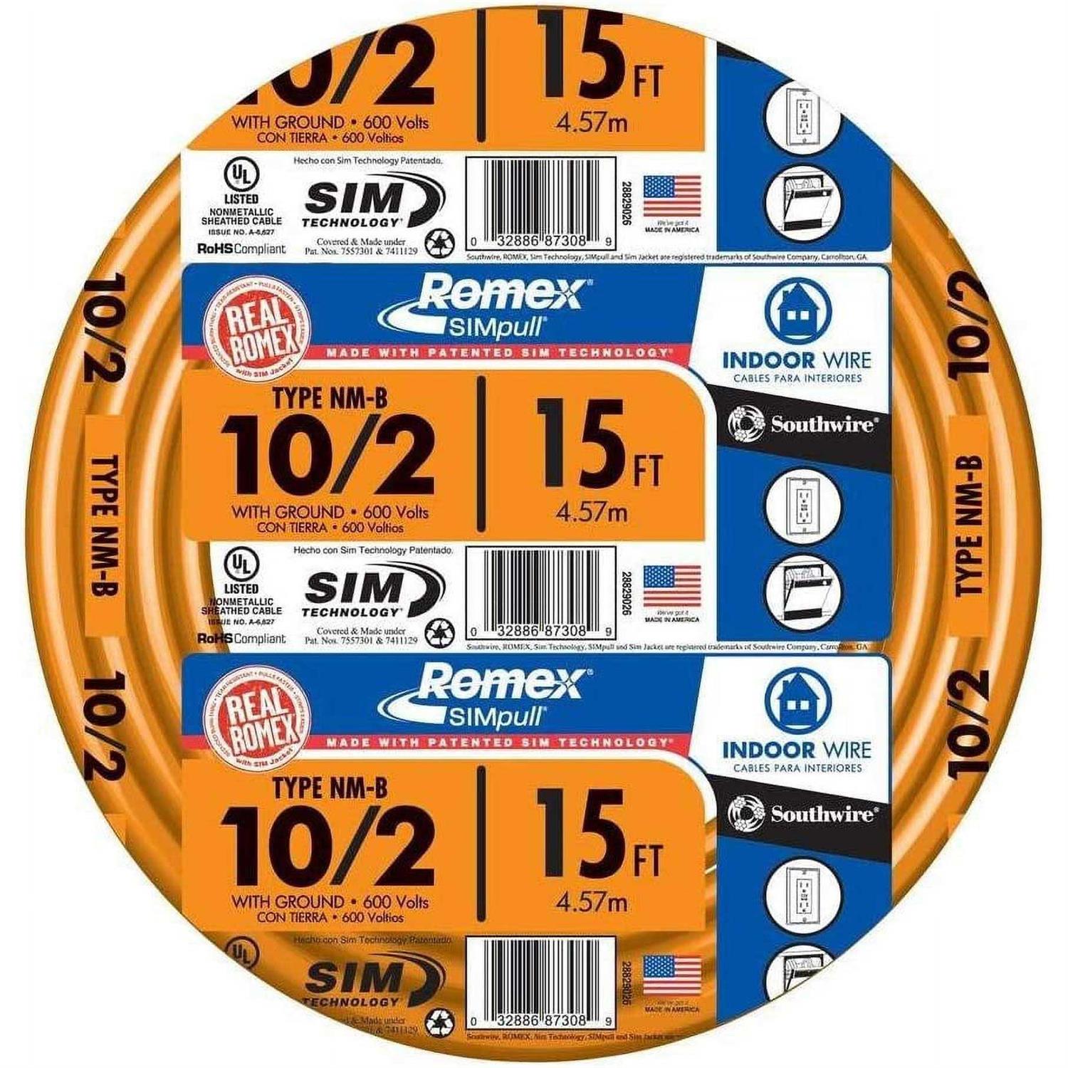 Southwire 28829023 10/2WG NMB Wire 100-Foot - Zenithce