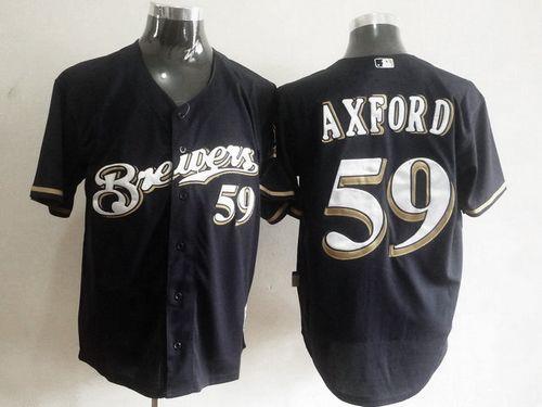 Brewers #59 John Axford Blue Cool Base Stitched Jersey - Zenithce