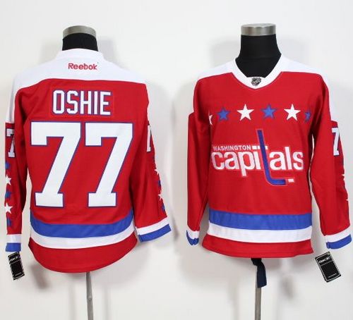 Capitals #77 T.J Oshie Red Alternate Stitched Jersey - Zenithce