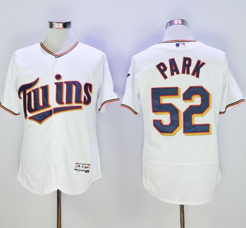 Twins #52 Byung-Ho Park White Flexbase Authentic Collection Stitched Jersey - Zenithce