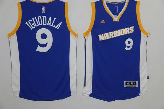 Golden State Warriors #9 Andre Iguodala Blue Retro Stitched 2016 adidas Revolution 30 Swingman Jersey - Zenithce