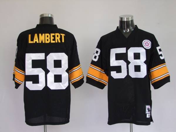 Mitchell Ness Steelers #58 Jack Lambert Black Stitched Throwback Jersey - Zenithce