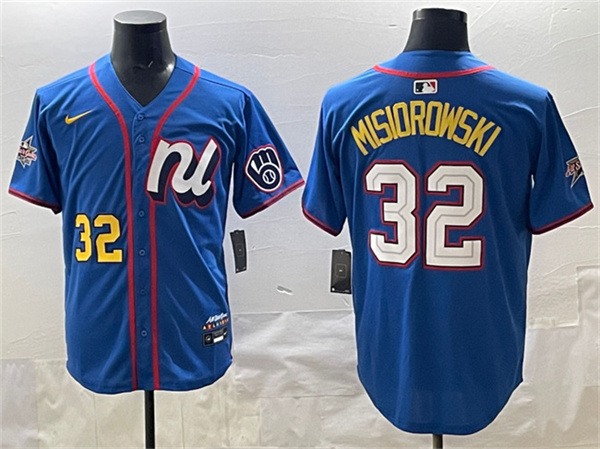 National League #32 Jacob Misiorowski Blue 2025 All-Star Edition Limited Stitched Jersey - Zenithce