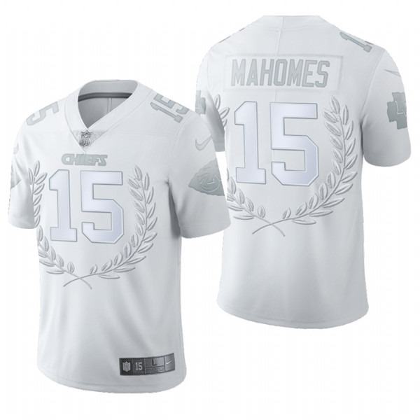 Kansas City Chiefs #15 Patrick Mahomes White Stitched Jersey - Zenithce