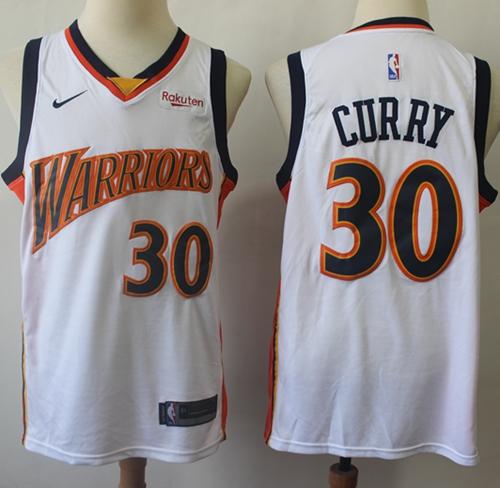 Warriors #30 Stephen Curry White Throwback Swingman Hardwood Classics 2009-10 Jersey - Zenithce