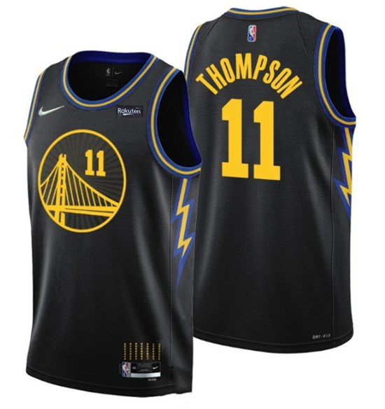 Golden State Warriors #11 Klay Thompson 75th Anniversary Black Stitched Jersey - Zenithce