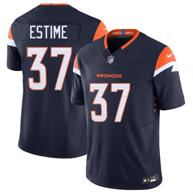 Denver Broncos #37 Audric Estime Navy 2024 F.U.S.E. Alternate Vapor Limited Stitched Jersey - Zenithce
