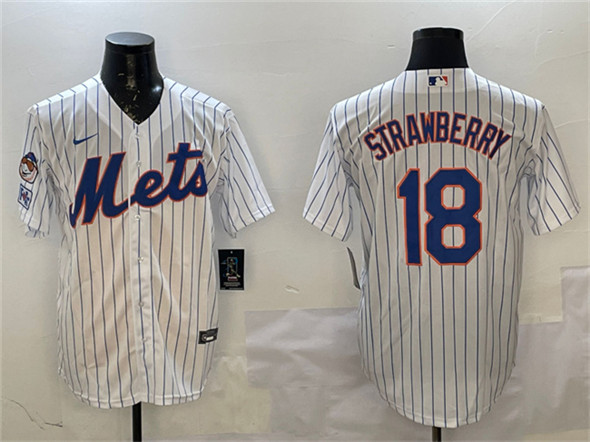 New York Mets #18 Darryl Strawberry White 2025 Spring Training Cool Base Stitched Jersey - Zenithce