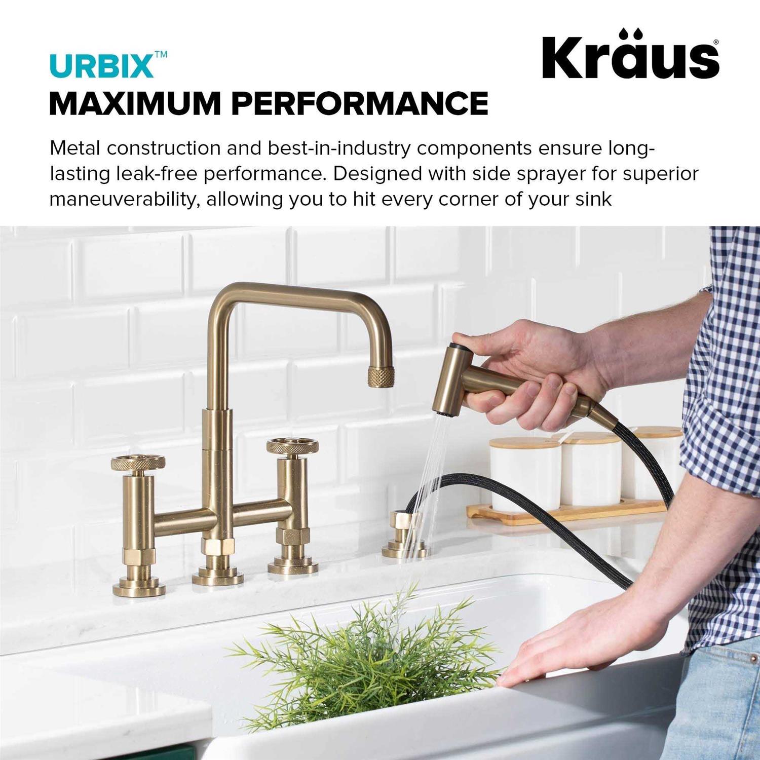 Kraus KPF-2821SFACB Oletto High-Arc Single Handle Pull-Down Kitchen Faucet - Zenithce