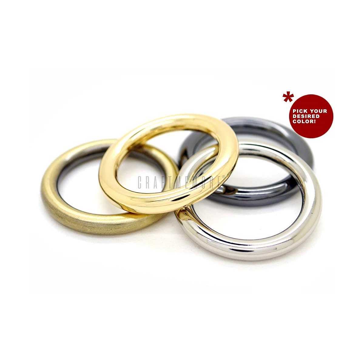 Craftmemore 4pcs O Ring Strong Metal Welded O-Ring Circle Loop Buckle for Purse Bag Collar Leather Craft Scog - Zenithce