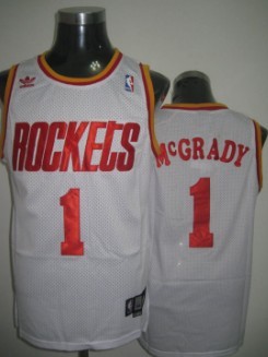 Houston Rockets #1 Tracy McGrady White Swingman Throwback Jersey - Zenithce