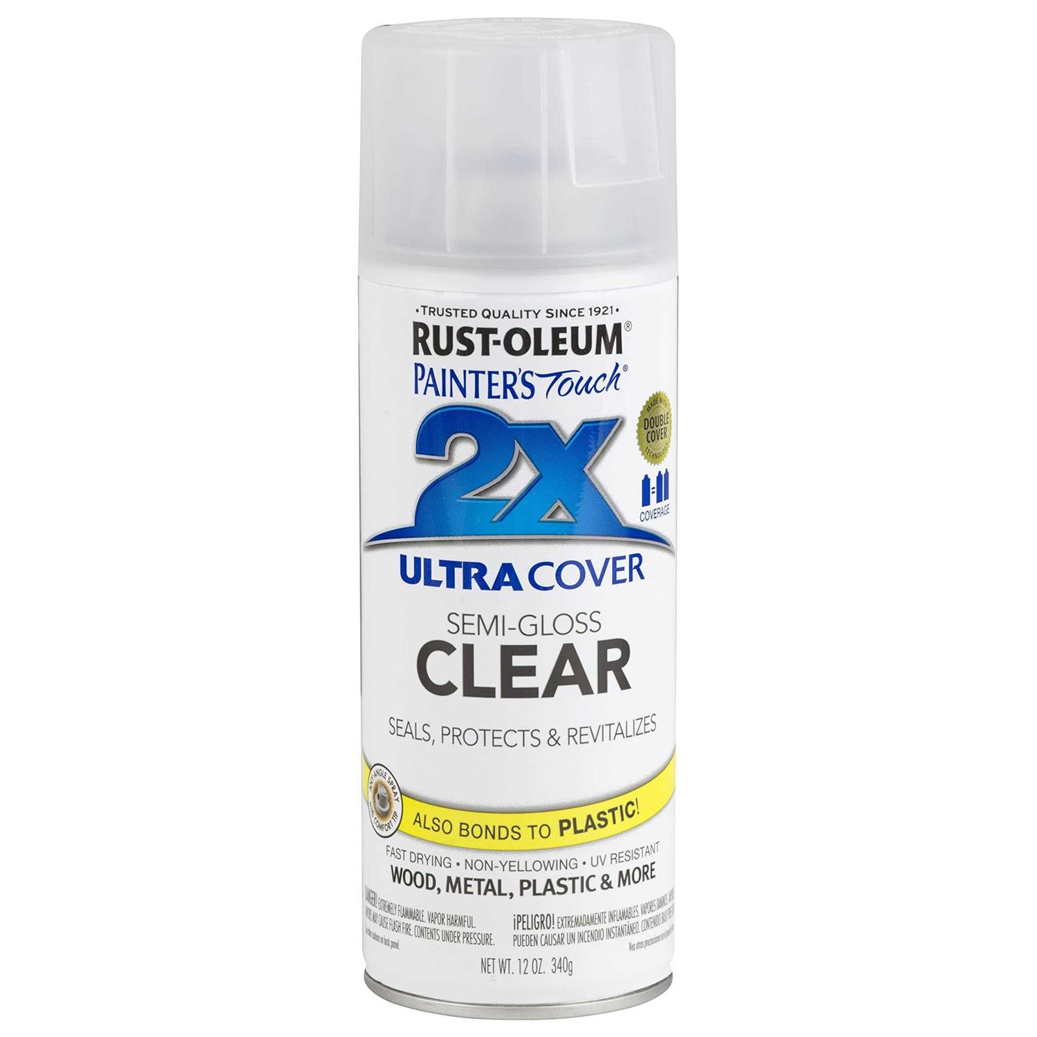Rust-Oleum 12oz 2X Painter’s Touch Ultra Cover Clear Spray Paint - Zenithce