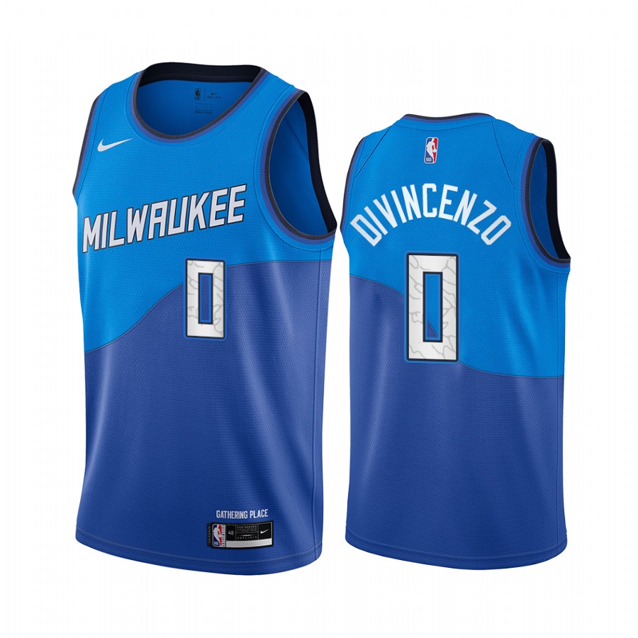 Bucks #0 Donte Divincenzo Blue Swingman 2020-21 City Edition Jersey - Zenithce
