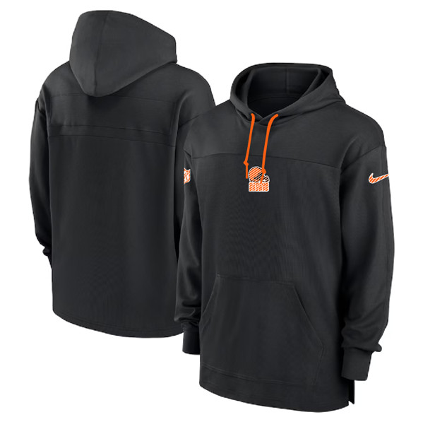 Cleveland Browns Black Performance Pullover Hoodie - Zenithce