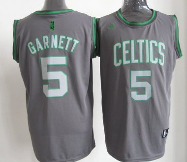 Boston Celtics #5 Kevin Garnett Gray Shadow Jersey - Zenithce