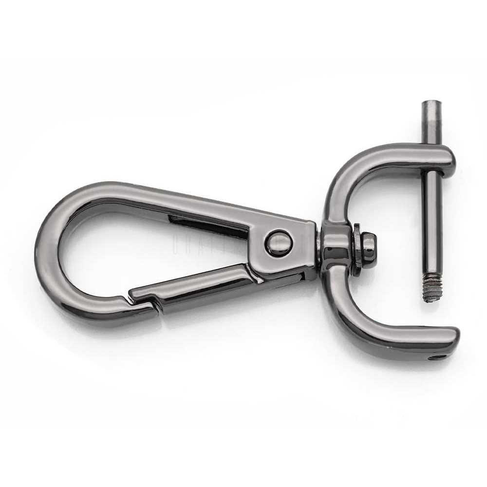CRAFTMEMORE 2pcs Detachable Snap Hook Swivel Clasp w/Screw Bar Vt493 Bag Strap Hardware Replacement - Zenithce