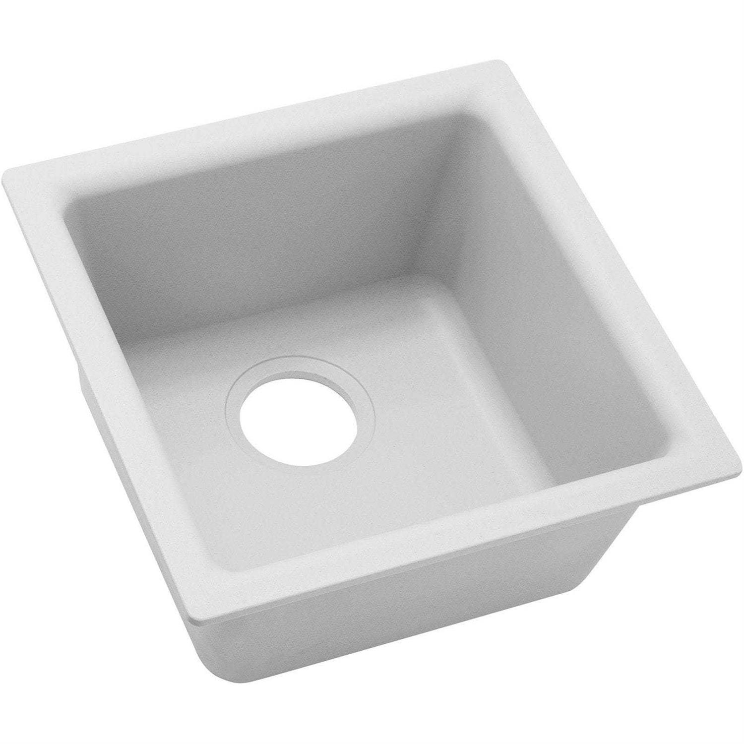Elkay Quartz Classic 33 x 20-7/8 x 9-7/16 Single Bowl Drop-in Sink ELGR13322WH0 - Zenithce
