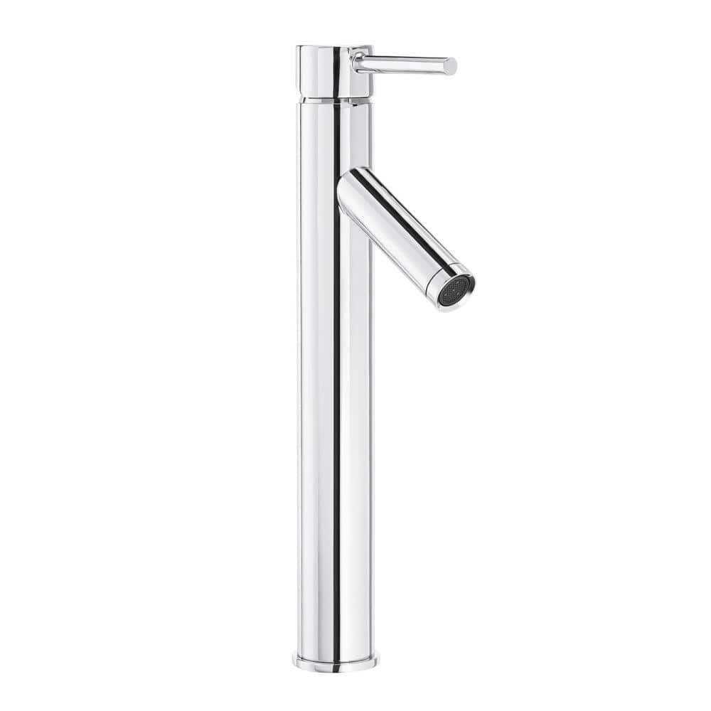 Glacier Bay Modern Single Hole Single-Handle Vessel Bathroom Faucet Drain - Zenithce