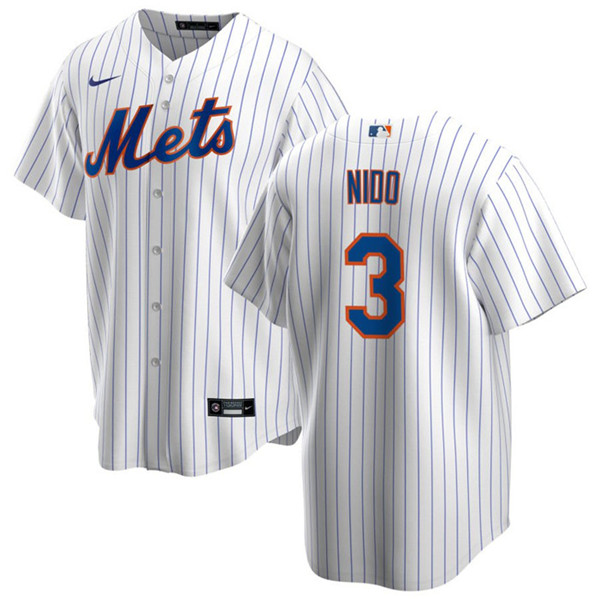 New York Mets #3 Tomás Nido White Cool Base Stitched Jersey - Zenithce