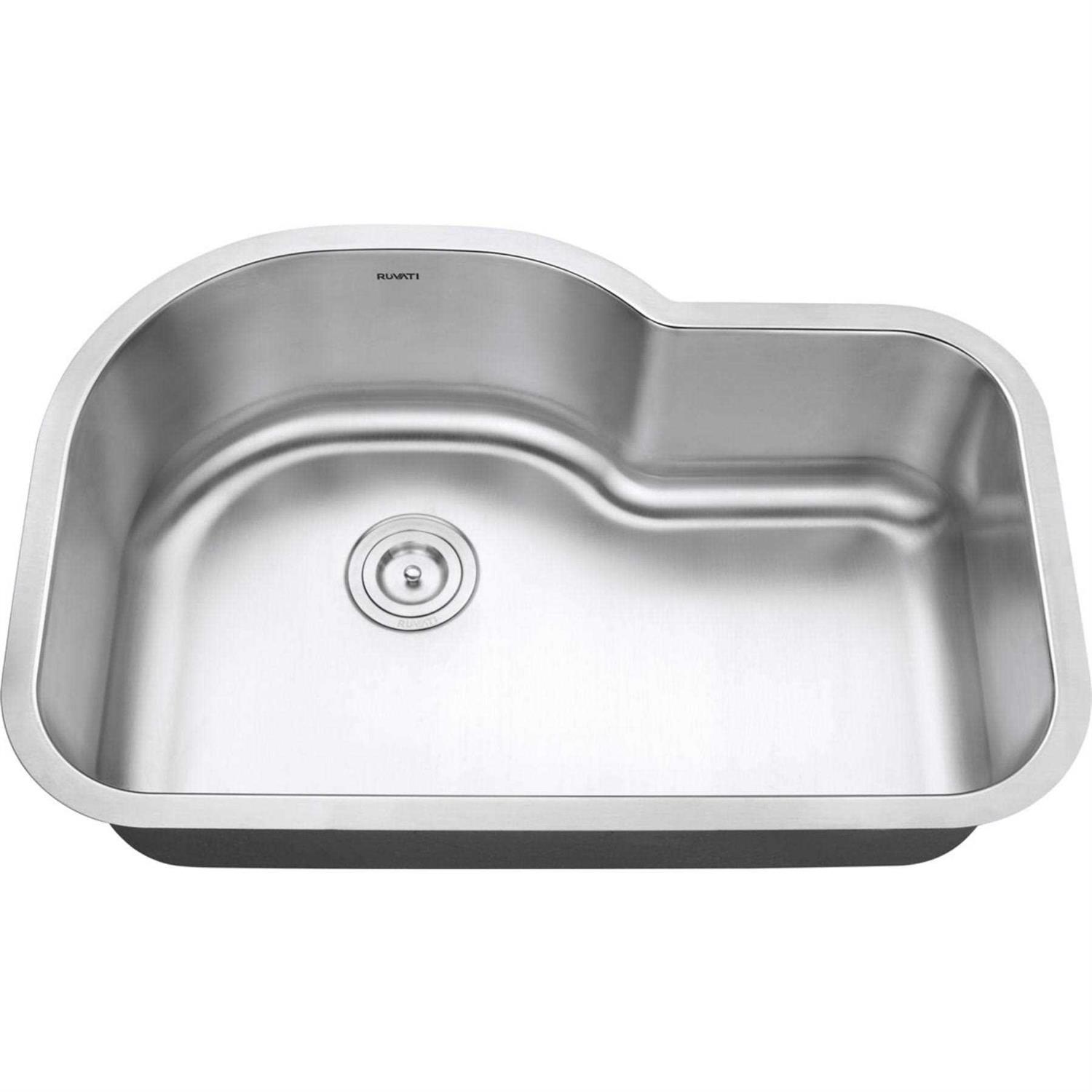 Ruvati 30-inch Workstation Ledge Undermount 16 Gauge Stainless Steel Kitchen Sink Single Bowl RVH8310 - Zenithce